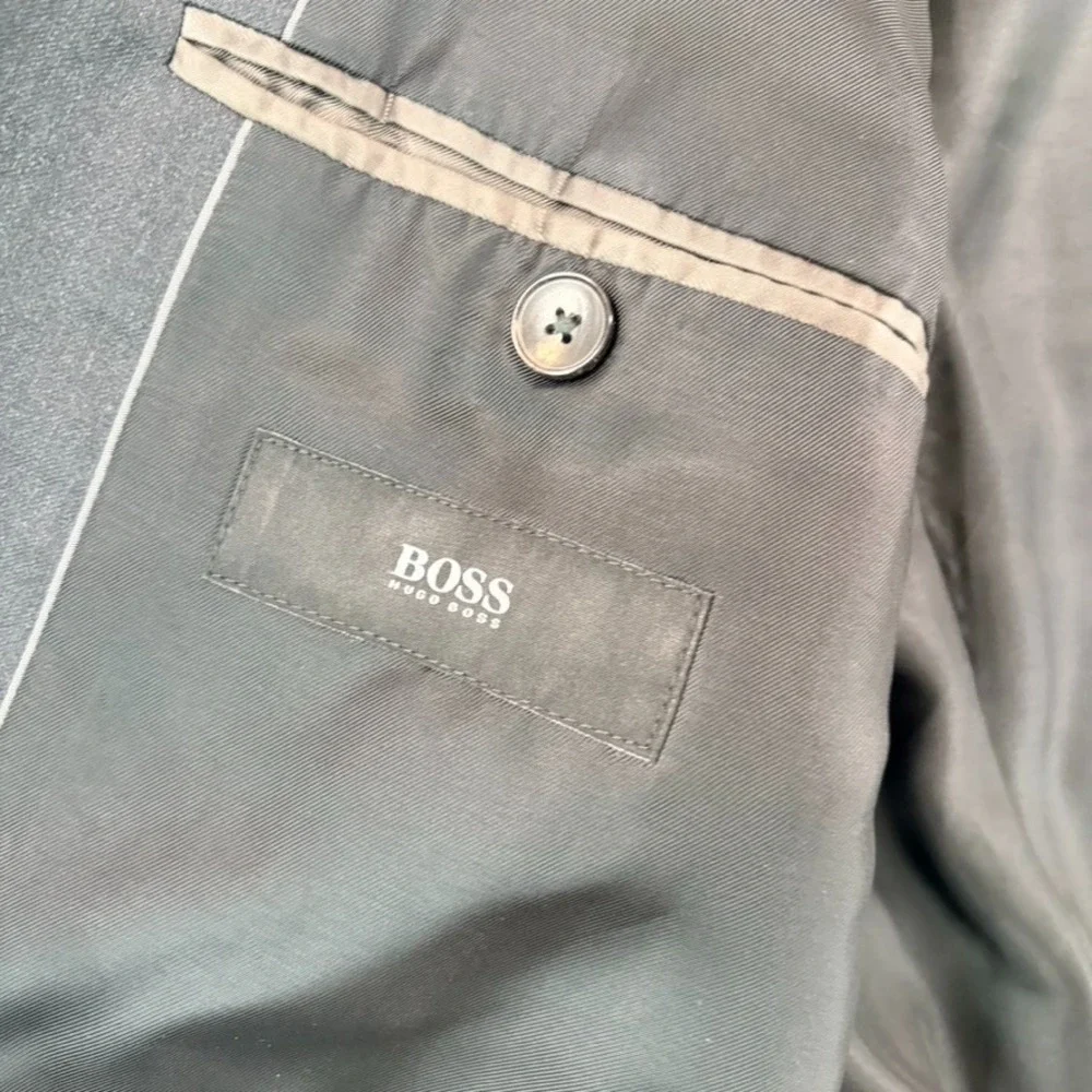 HUGO BOSS Johnstons 1 Lenon 2 Piece Suit Men 40L Grey Reda Wool Pants 34x32